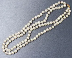 Freshwater Pearl 14ct Yellow Gold 2 Strand Necklace