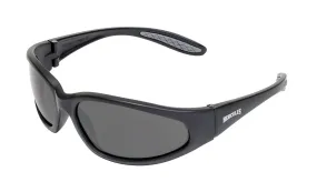 Global Vision Hercules 1 Safety Glasses with Smoke Lenses, Gloss Black Frames