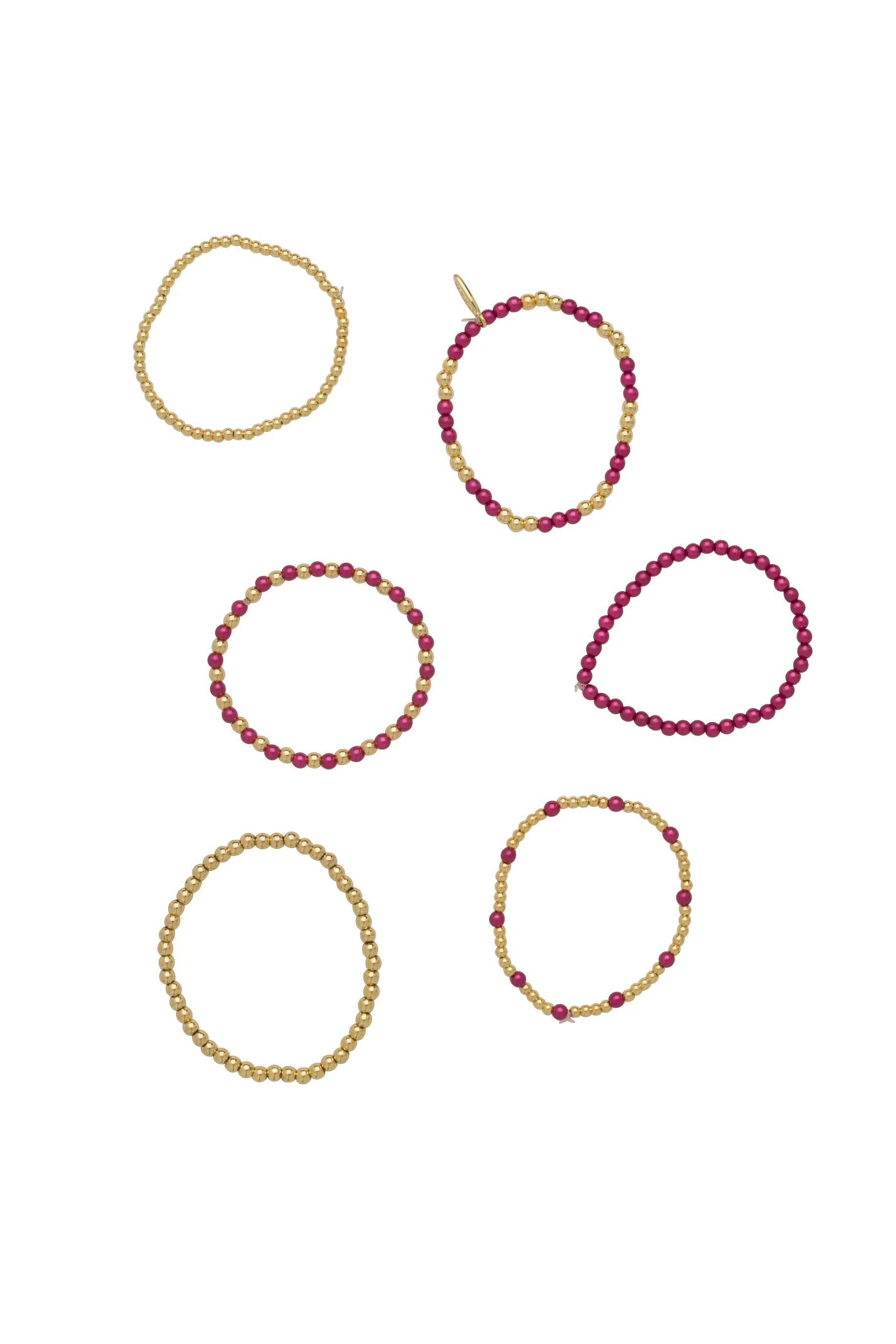 Golden Hour Bracelet A - Gold/Purple Raspberry