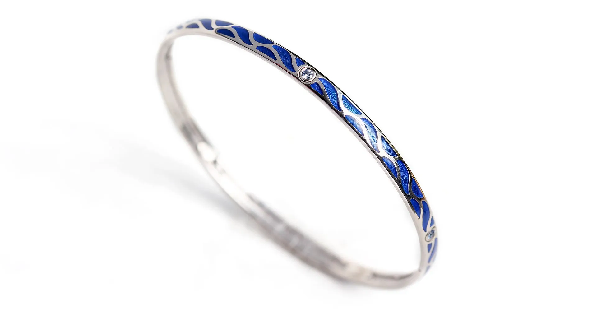 Great Wave - Topaz gold bangles for women