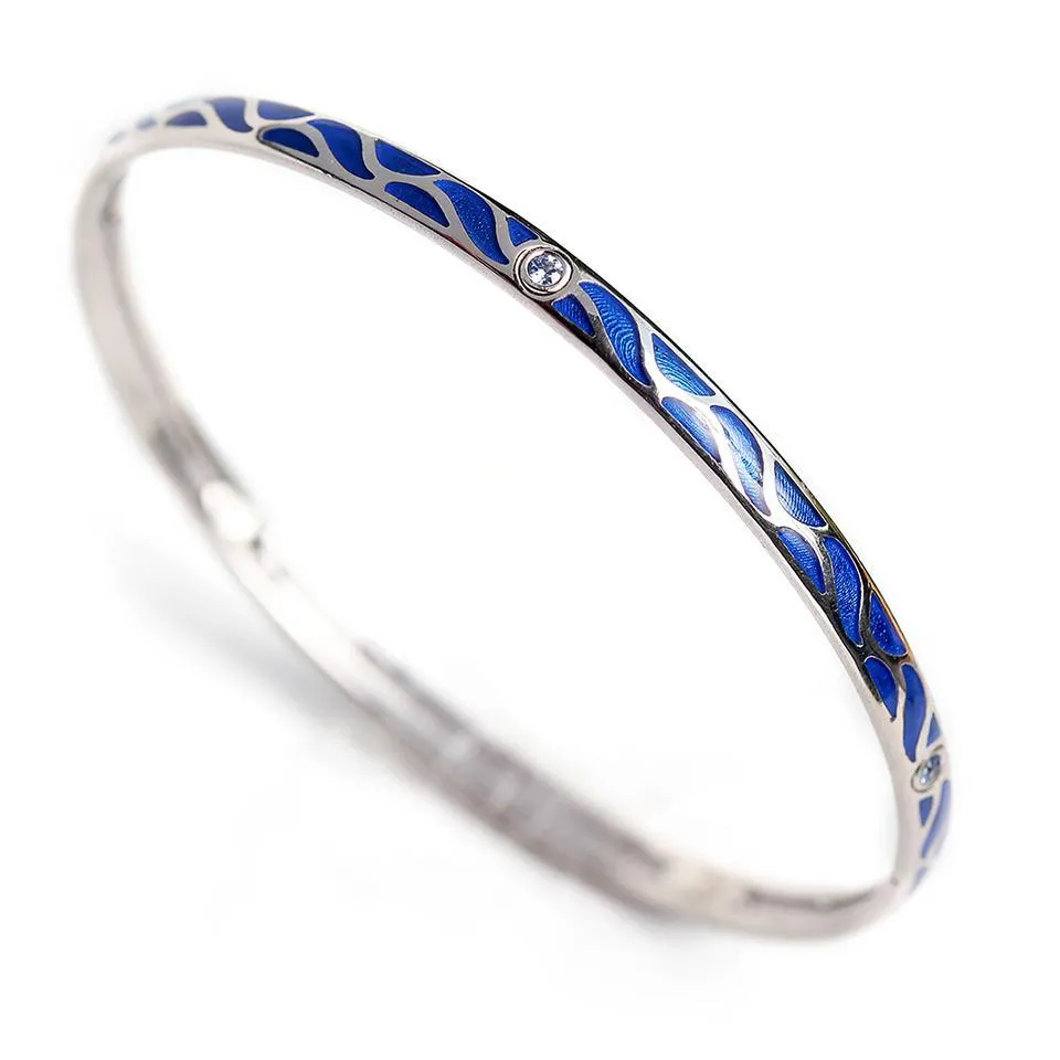 Great Wave - Topaz gold bangles for women