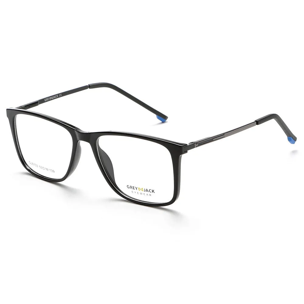 GREY JACK Polarized 4PCS Lens Unisex Clip On Glasses with Spring Hinge 6103