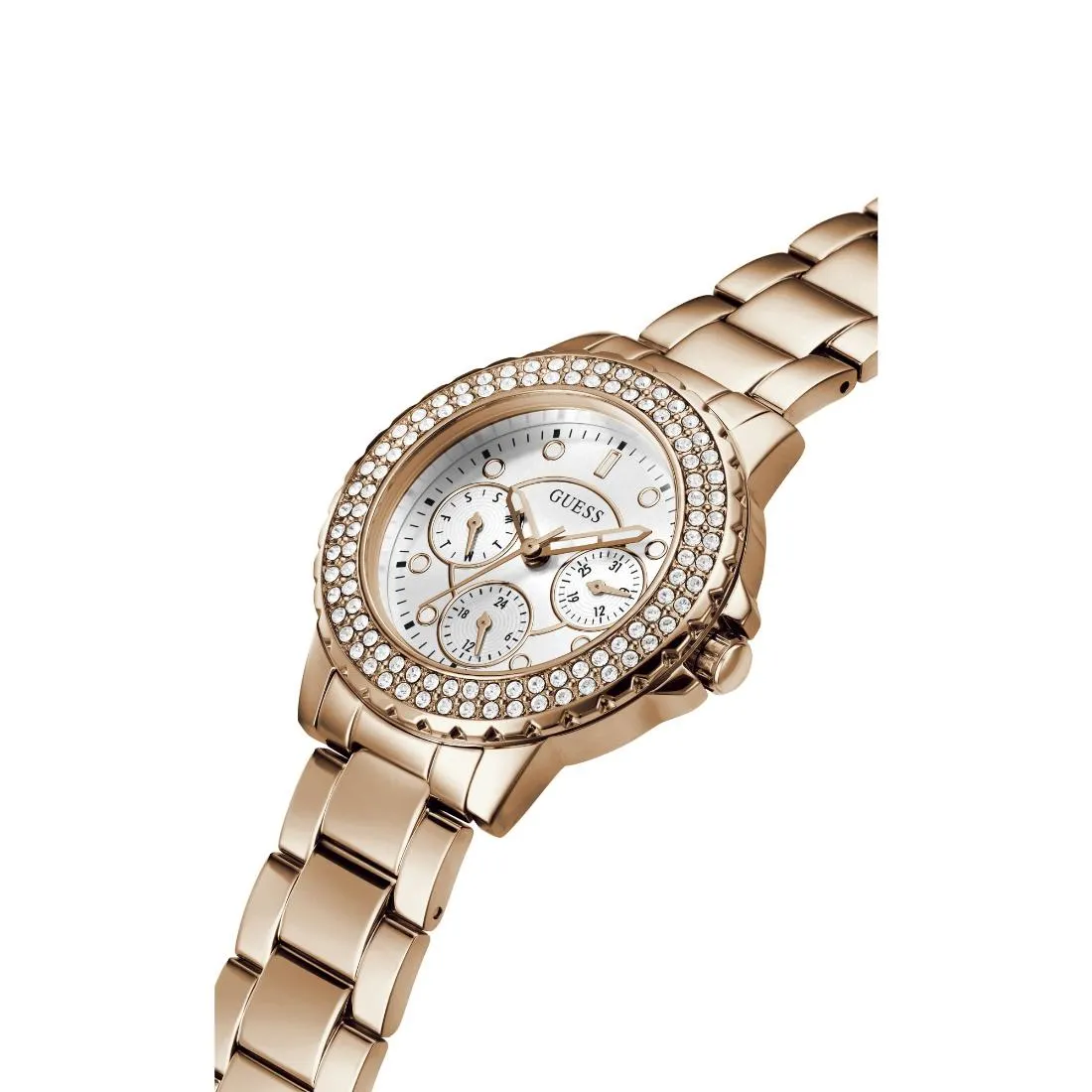 Guess Sport 36 mm Size White Dial Women Chronograph Watch - GW0410L3