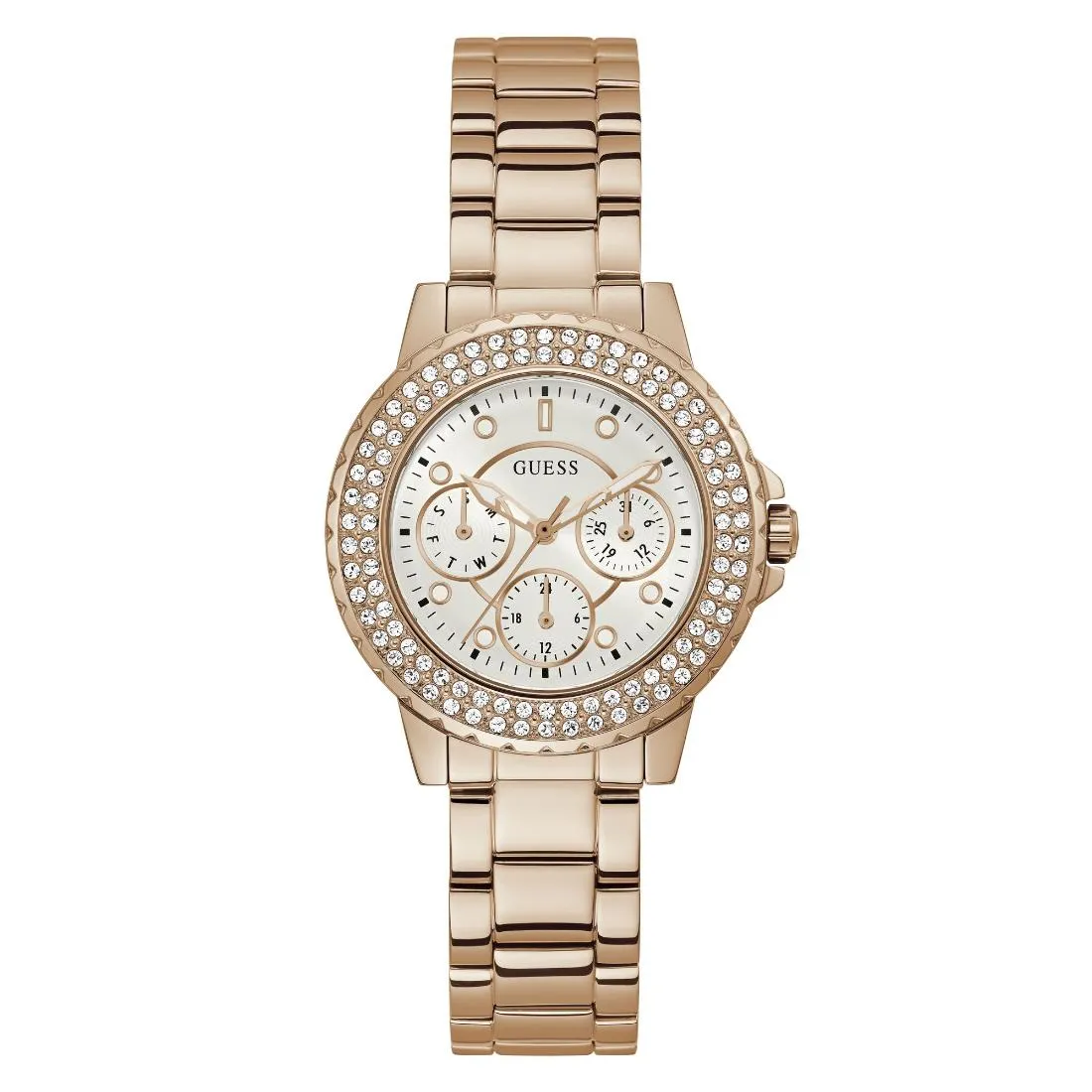 Guess Sport 36 mm Size White Dial Women Chronograph Watch - GW0410L3