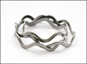 Gunmetal Wave Bangle