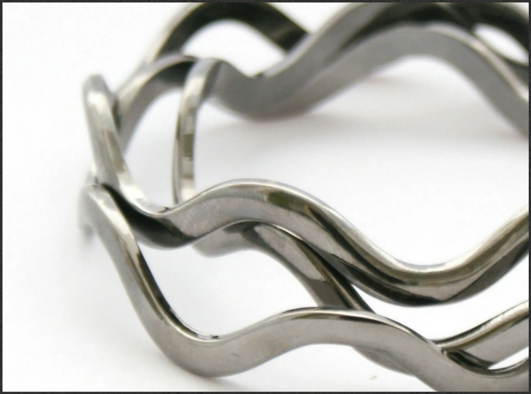 Gunmetal Wave Bangle