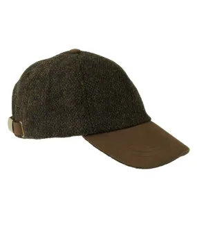 Heather Glencairn Harris Tweed / Leather Peak Baseball Cap