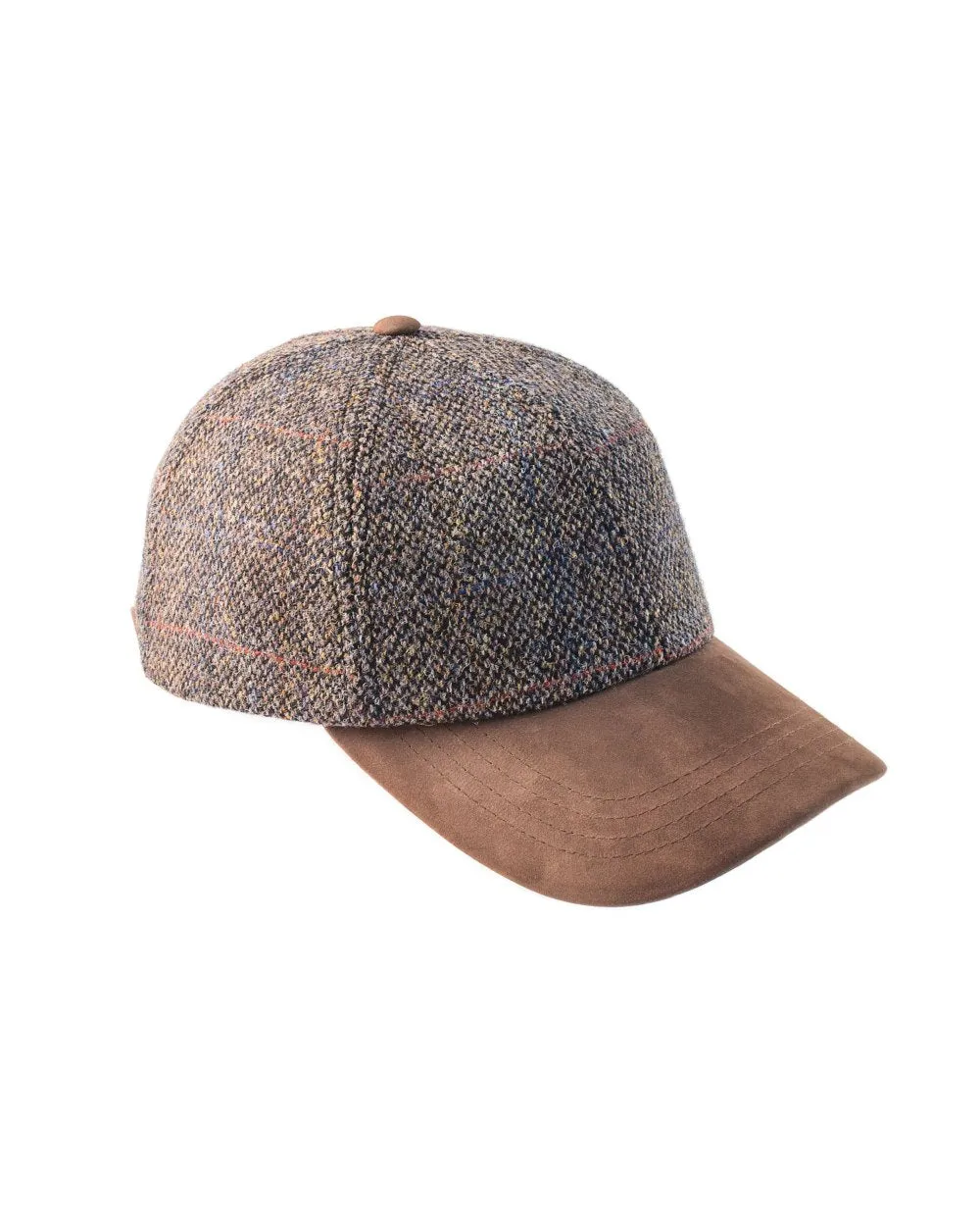 Heather Glencairn Harris Tweed / Leather Peak Baseball Cap