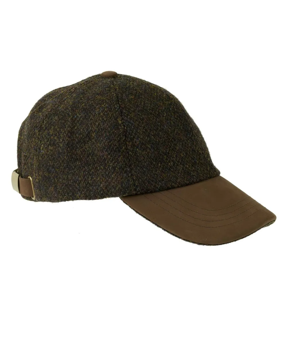 Heather Glencairn Harris Tweed / Leather Peak Baseball Cap
