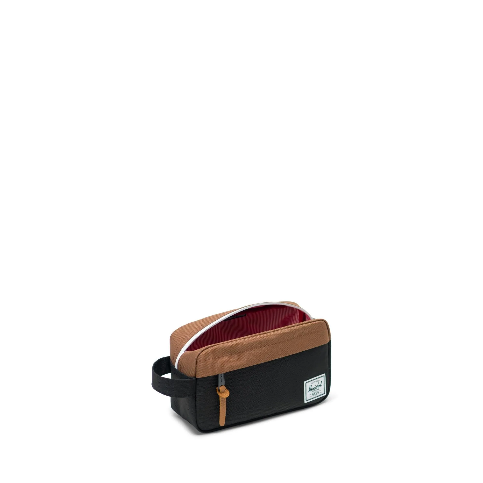 Herschel Chapter dopp kit, black/saddle brown