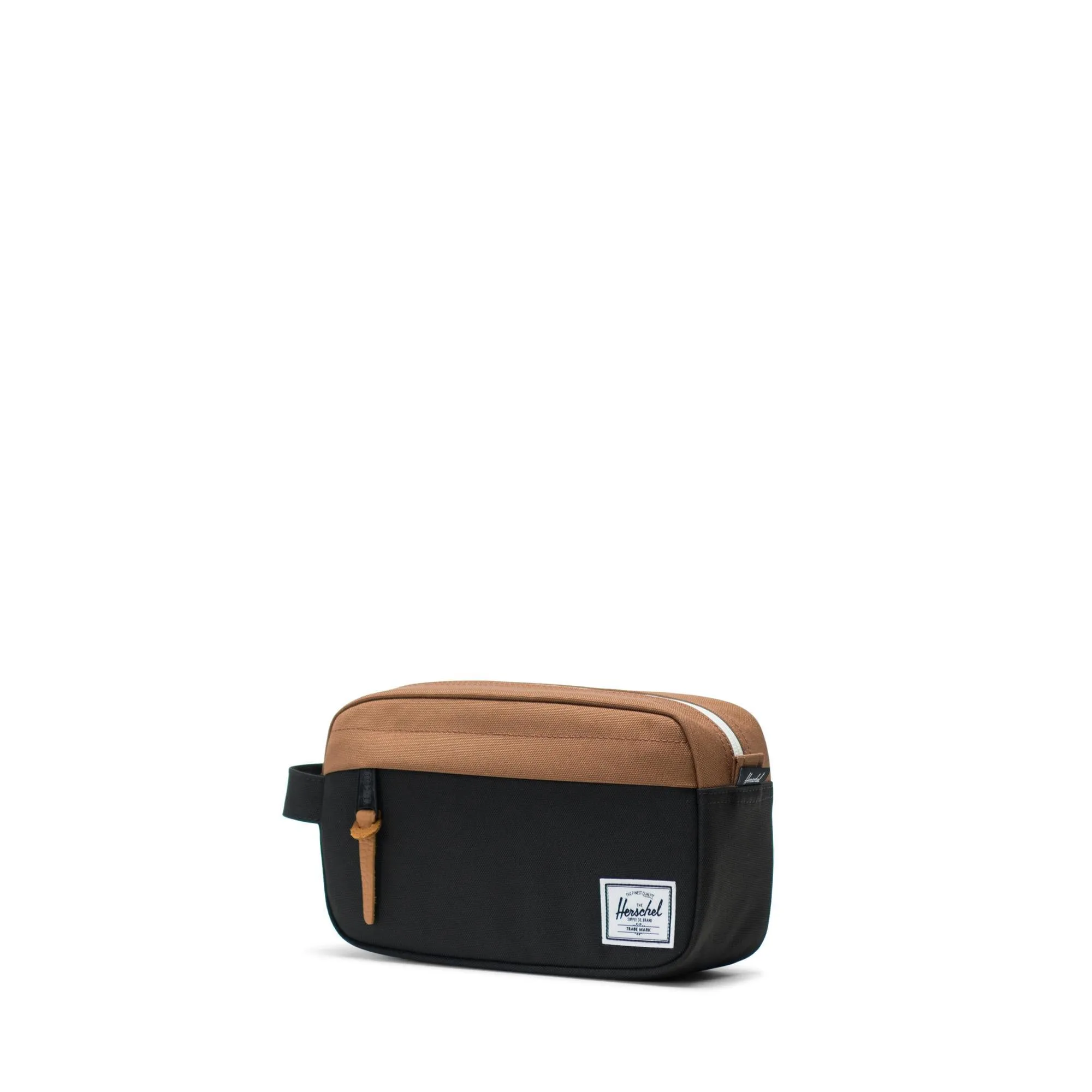 Herschel Chapter dopp kit, black/saddle brown