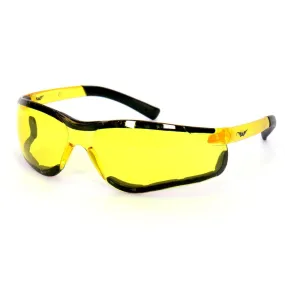 Hot Leathers Safety Wings Sunglasses With Yellow Lenses