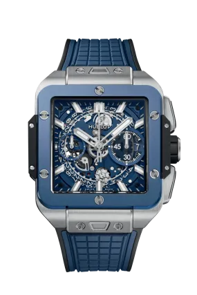 Hublot Square Bang Chronograph Titanium & Blue Ceramic Men's Watch