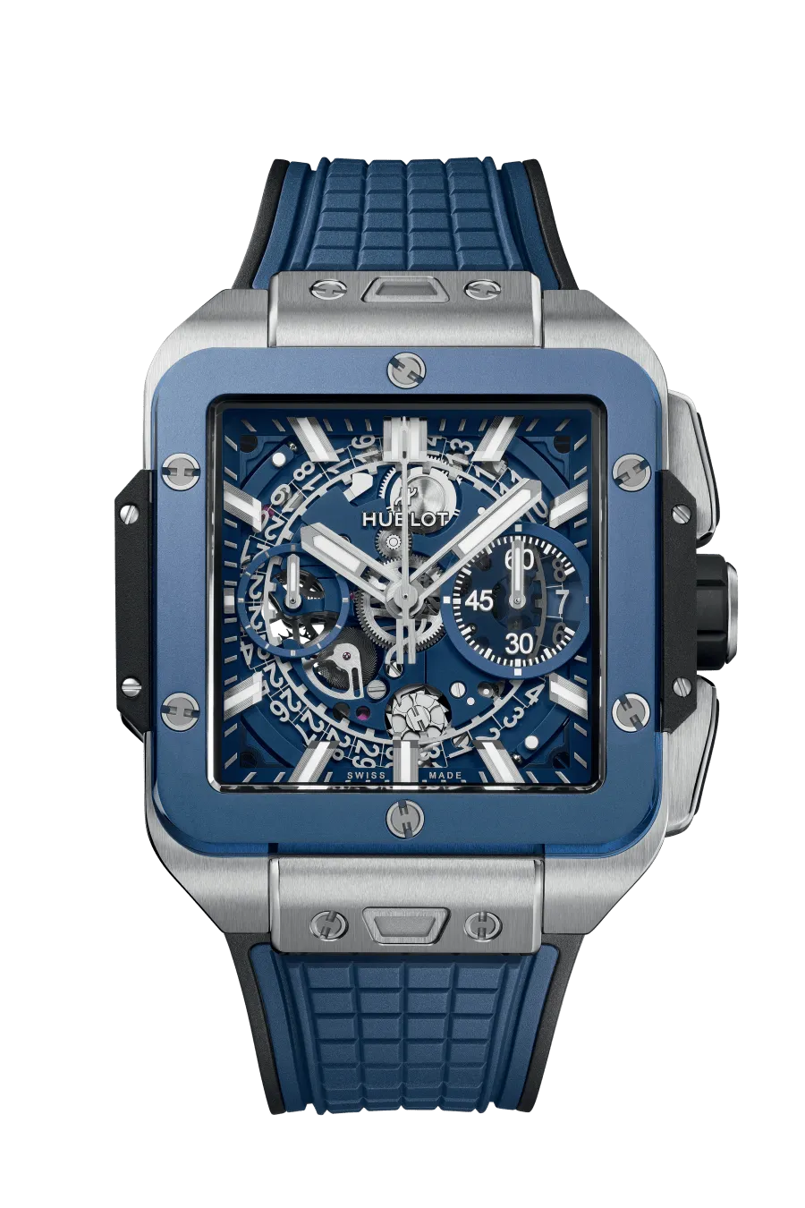 Hublot Square Bang Chronograph Titanium & Blue Ceramic Men's Watch