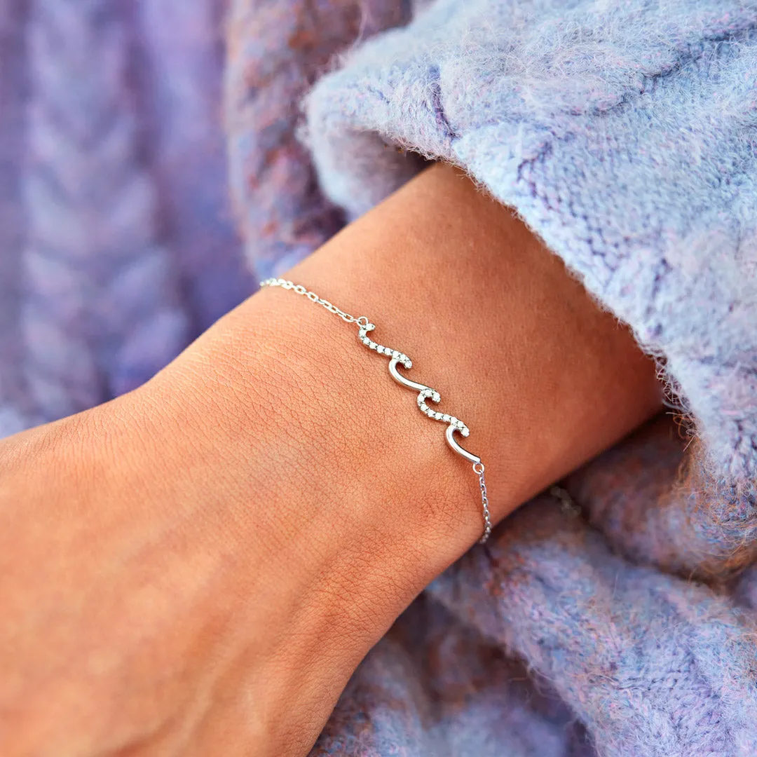 I Will Go Through Storms With You Triple Wave Bracelet