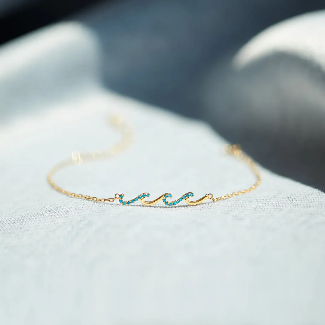 I Will Go Through Storms With You Triple Wave Bracelet