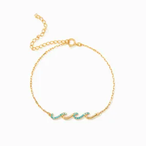 I Will Go Through Storms With You Triple Wave Bracelet