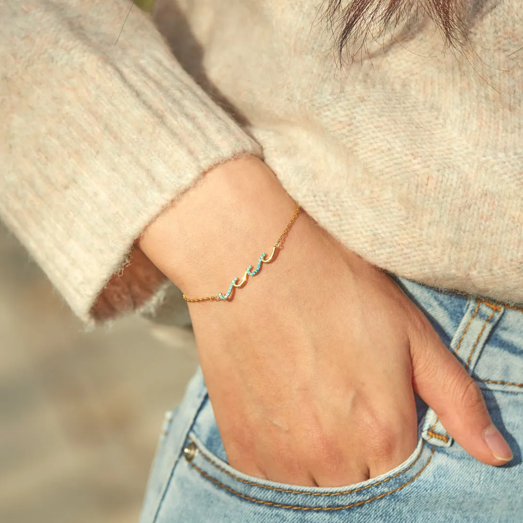 I Will Go Through Storms With You Triple Wave Bracelet