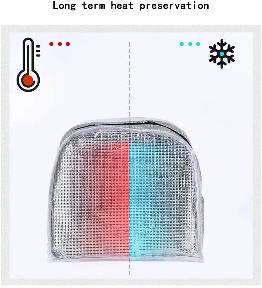 Insulated Tote Lunch Bag for Womens and Mens,Water Proof Lunch Boxes for Adult,Reusable Lunchboxes for Work,Food and Snack Containers Holder for Girls,Grey