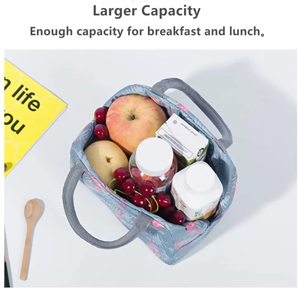 Insulated Tote Lunch Bag for Womens and Mens,Water Proof Lunch Boxes for Adult,Reusable Lunchboxes for Work,Food and Snack Containers Holder for Girls,Grey