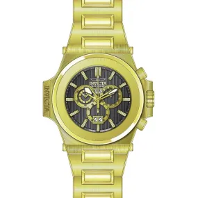 Invicta Men's Chrono Watch - Reserve Akula Gunmetal Dial Yellow Gold Bracelet | 31677