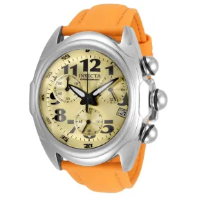 Invicta Men's Chronograph Watch - Lupah Champagne Dial Orange Rubber Strap | 31403