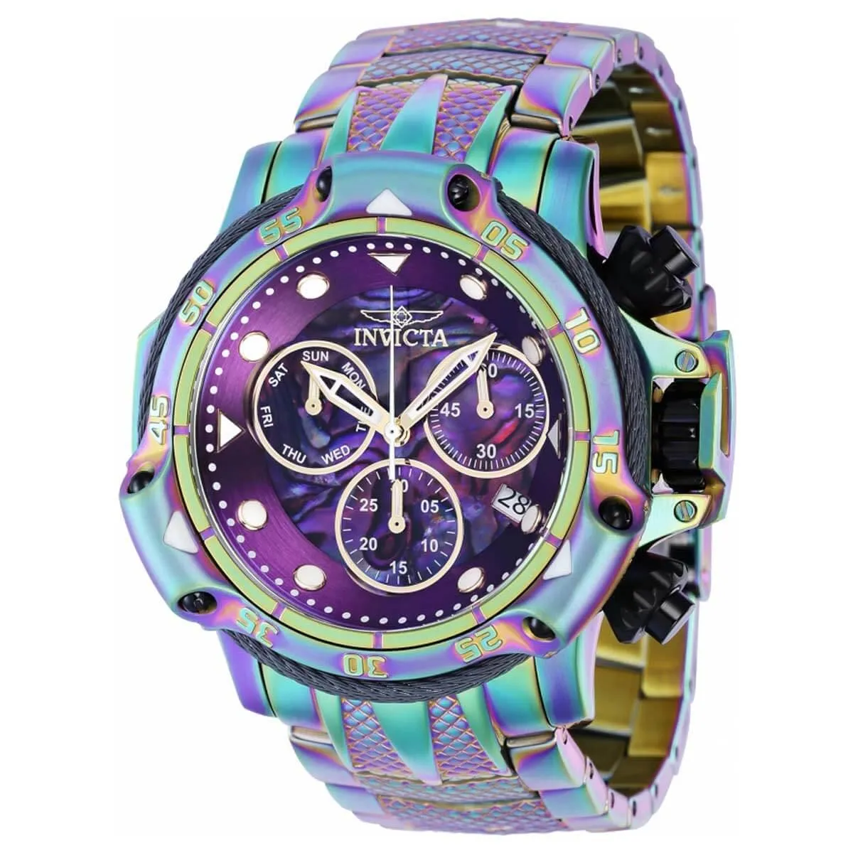 Invicta Men's Chronograph Watch - Subaqua Purple Dial Iridescent Bracelet | 38329
