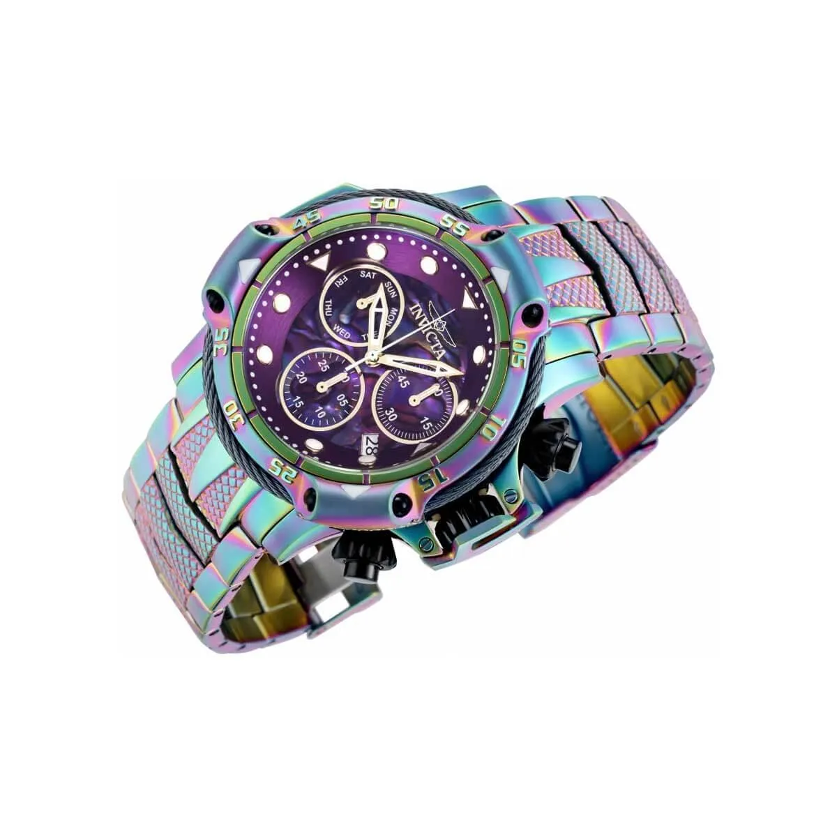Invicta Men's Chronograph Watch - Subaqua Purple Dial Iridescent Bracelet | 38329