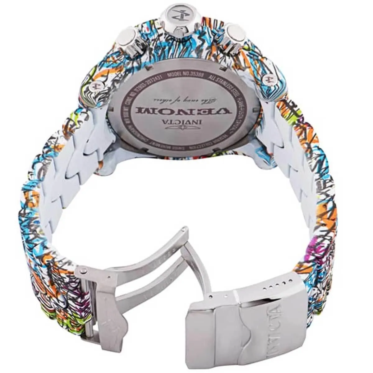 Invicta Men's Chronograph Watch - Venom Swiss Quartz Silver Dial Bracelet | 35388