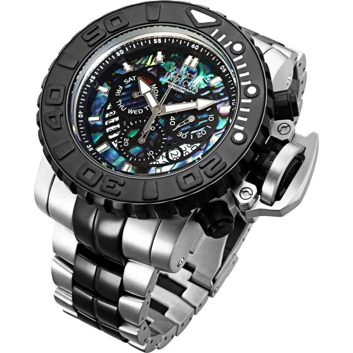Invicta Men's Quartz Watch - Sea Hunter Chronograph Two Tone SS Bracelet | 33364