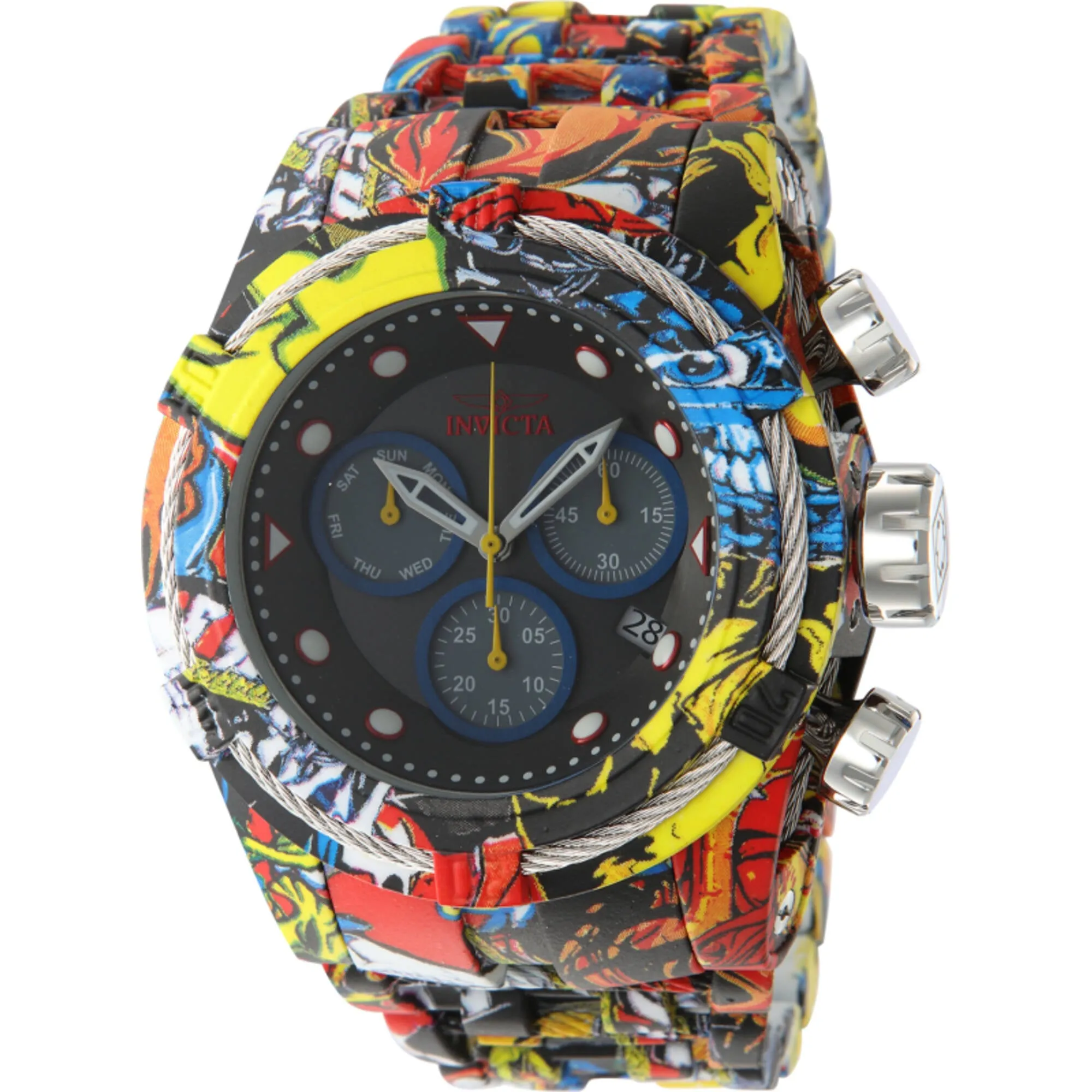 Invicta Men's Watch - Bolt Chronograph Grey, Blue and Black Dial Bracelet | 43858