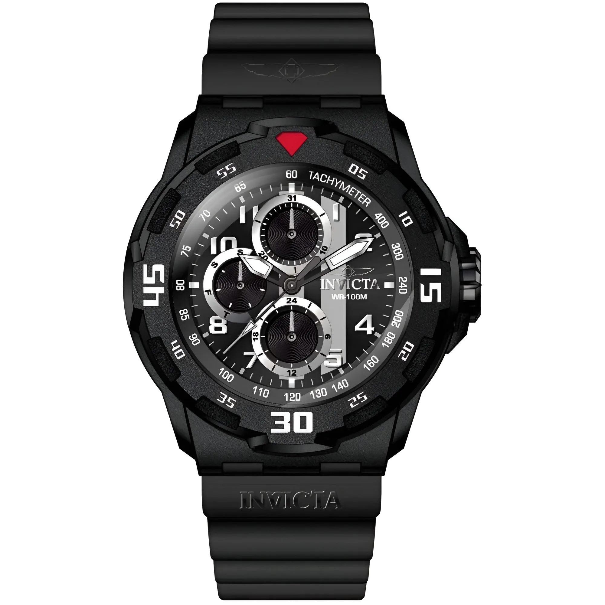 Invicta Men's Watch - Coalition Forces Chrono Black Silicone Rubber Strap | 46397