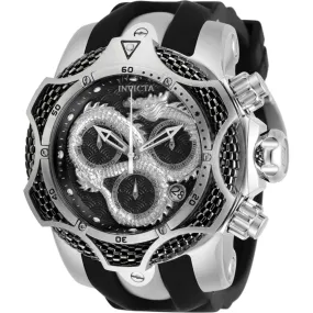 Invicta Men's Watch - Venom Chronograph Gunmetal and Silver Dial Black Strap | 32773