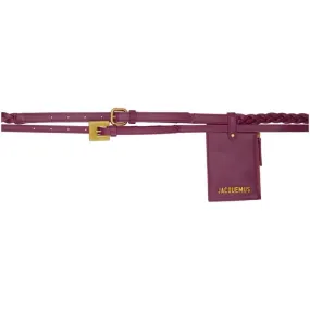 Jacquemus Purple La Double Ceinture Pouch Belt