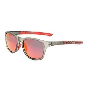 JOJEN Polarized Sports Sunglasses for Men Women Baseball Running Cycling Fishing Golf Tr90 Ultralight Frame JE001(Grey Frame Red Revo Lens)