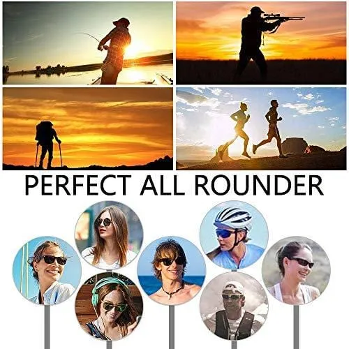JOJEN Polarized Sports Sunglasses for Men Women Baseball Running Cycling Fishing Golf Tr90 Ultralight Frame JE001(Grey Frame Red Revo Lens)