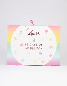 Kids Silver Charm Bracelet 12 Days of Christmas Advent Calendar