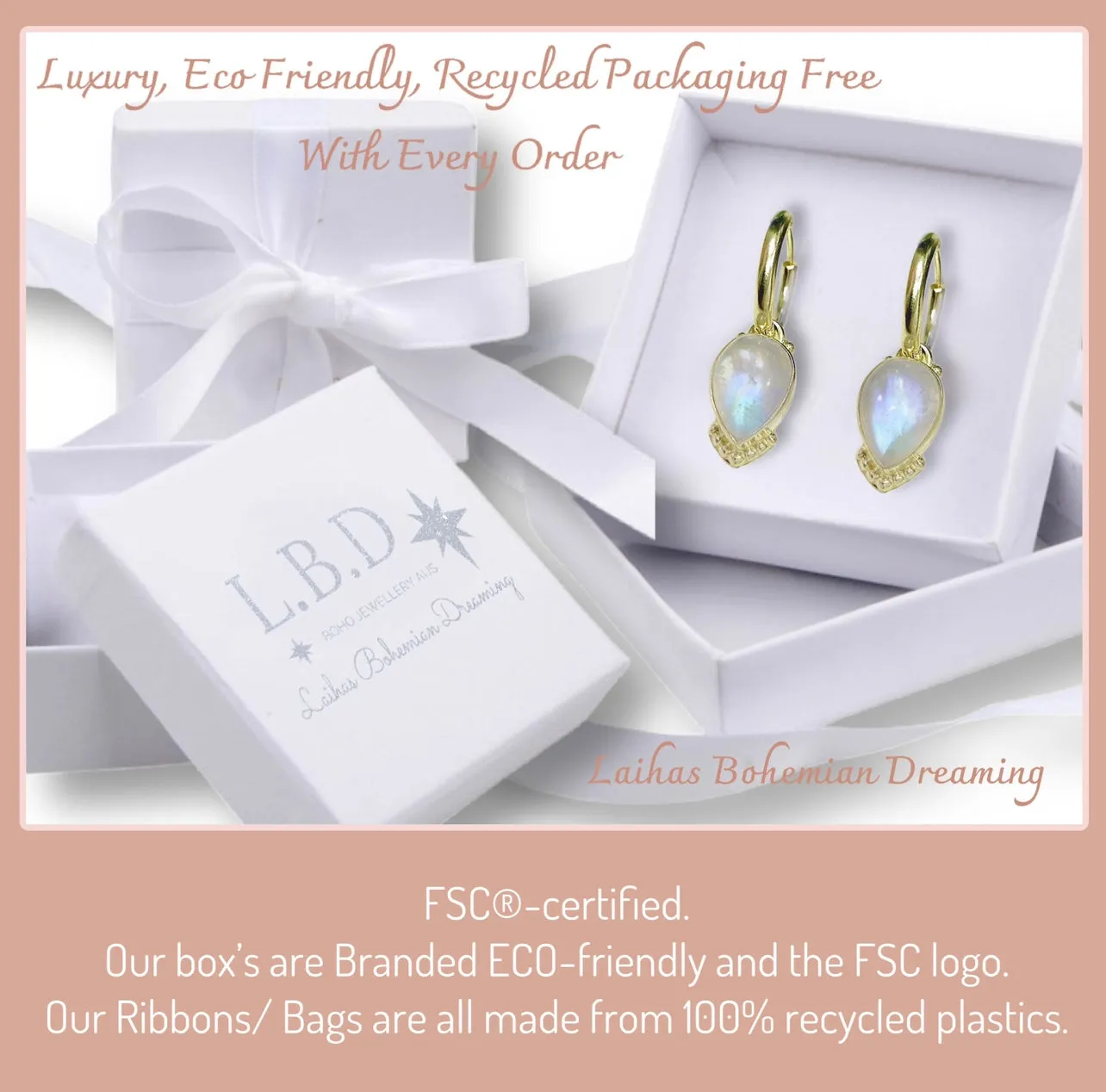 Laihas Three Of Cups Moonstone Ring Set