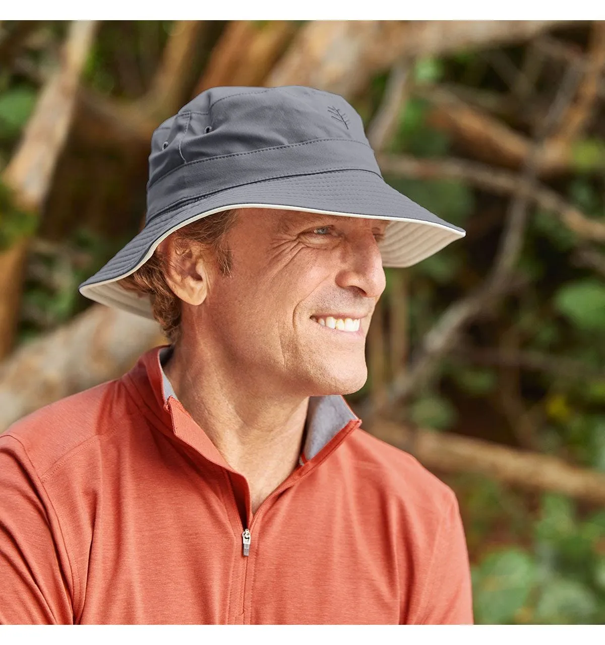 Landon Reversible Bucket Hat  |  Stone/Carbon