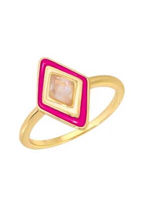 Leeada Ty Ring in Hot Pink - Size 8