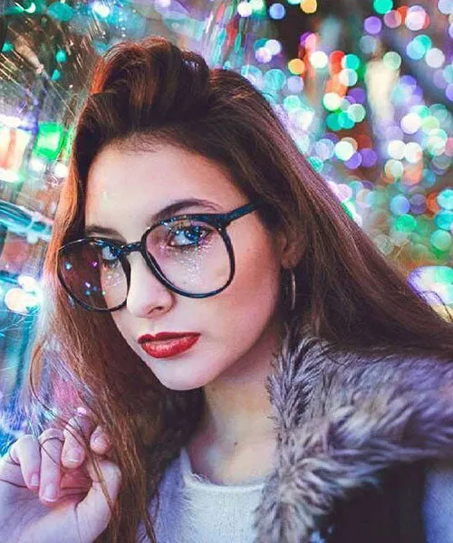 LESSONS Black Clear Glasses