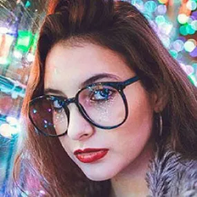 LESSONS Black Clear Glasses