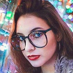 LESSONS Black Clear Glasses