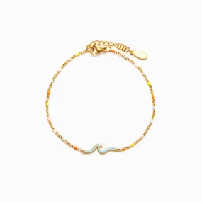 Life Is Good Waves Rainbow Beads Bracelet