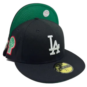 Los Angeles Dodgers Fitted New Era 59Fifty Bicentennial Black Cap Hat Green UV