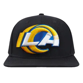 LOS ANGELES RAMS LOGO SHIFT WOOL SNAPBACK HAT (BLACK)