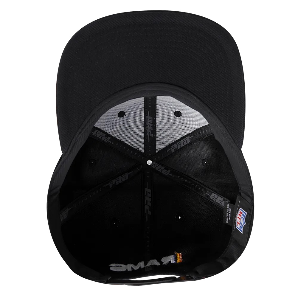 LOS ANGELES RAMS LOGO SHIFT WOOL SNAPBACK HAT (BLACK)