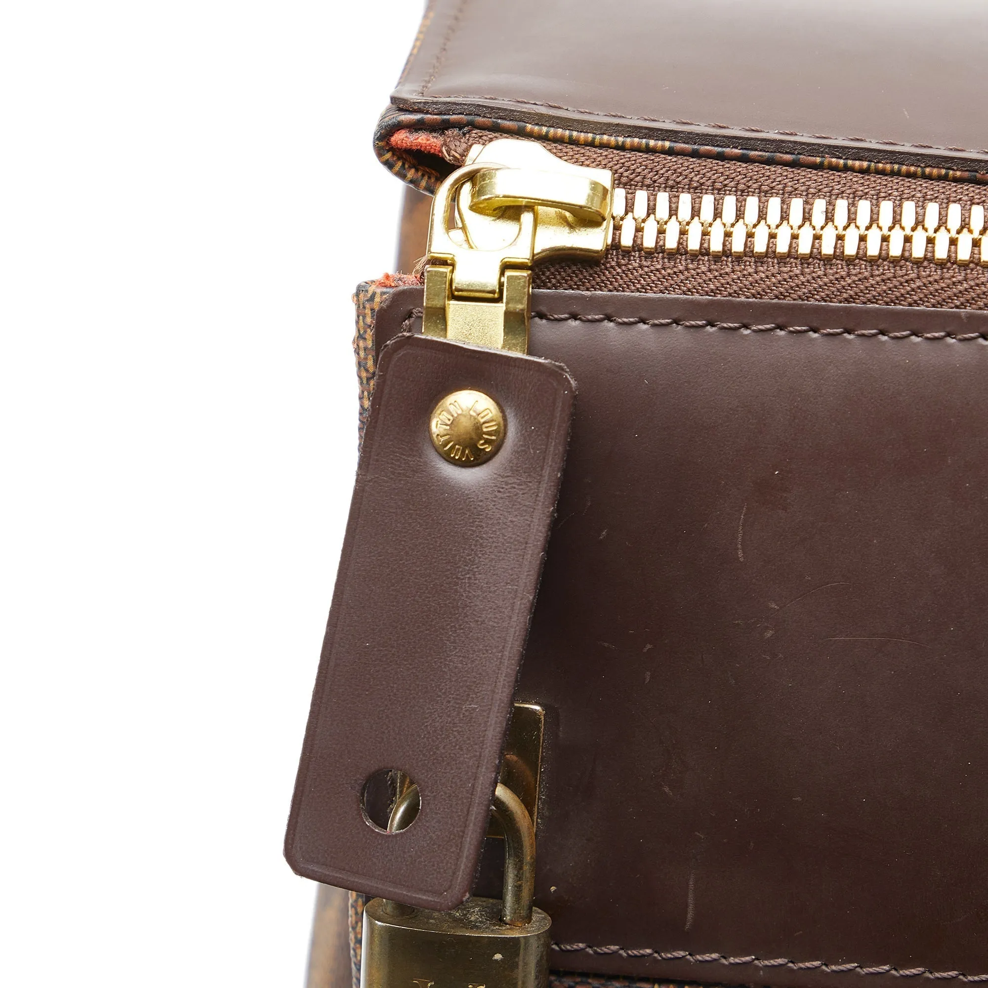 LOUIS VUITTON Damier Ebene Greenwich PM Travel Bag