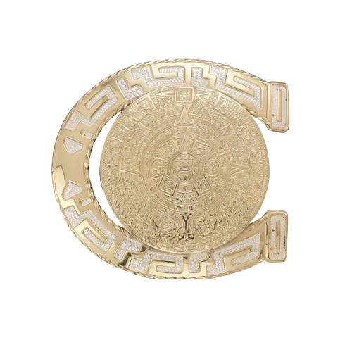 M&F Men's Horseshoe with Aztec Calendar Buckle