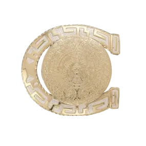 M&F Men's Horseshoe with Aztec Calendar Buckle